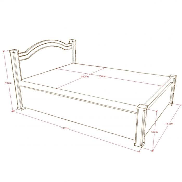 łóże drewniane z pojemnikiem